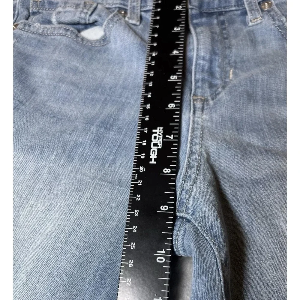 Banana Republic Womens Size 27/4 Petites Skinny Fit Jeans Blue Fashionable Rips - Picture 10 of 13